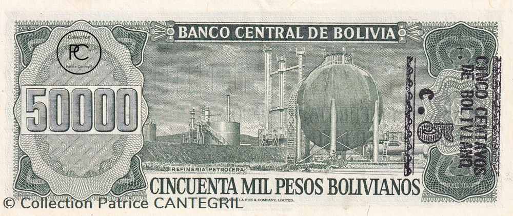 billets amerique du sud 1984 pick170a 2 50 000 b peso bolivien unc