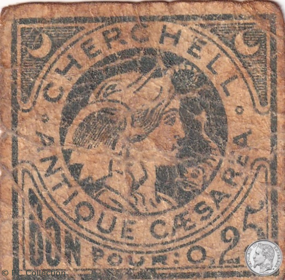 billets afrique algerie cherchell 4 0 25 franc 1916