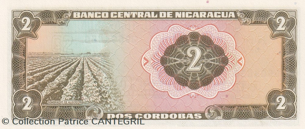 billets amerique centrale et caraibes 2 cordoba banco central de nicaragua 27 04 1972 unc pick 121a