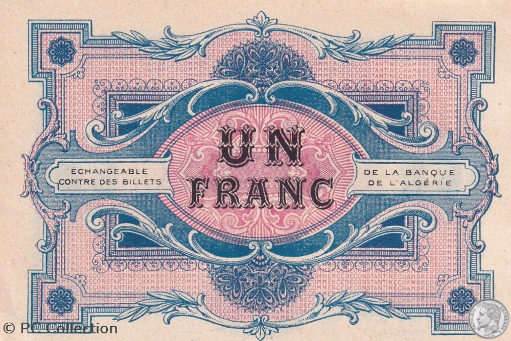 billets afrique algerie 140 15 1 12 1917 constantine 1 franc cdc series 14