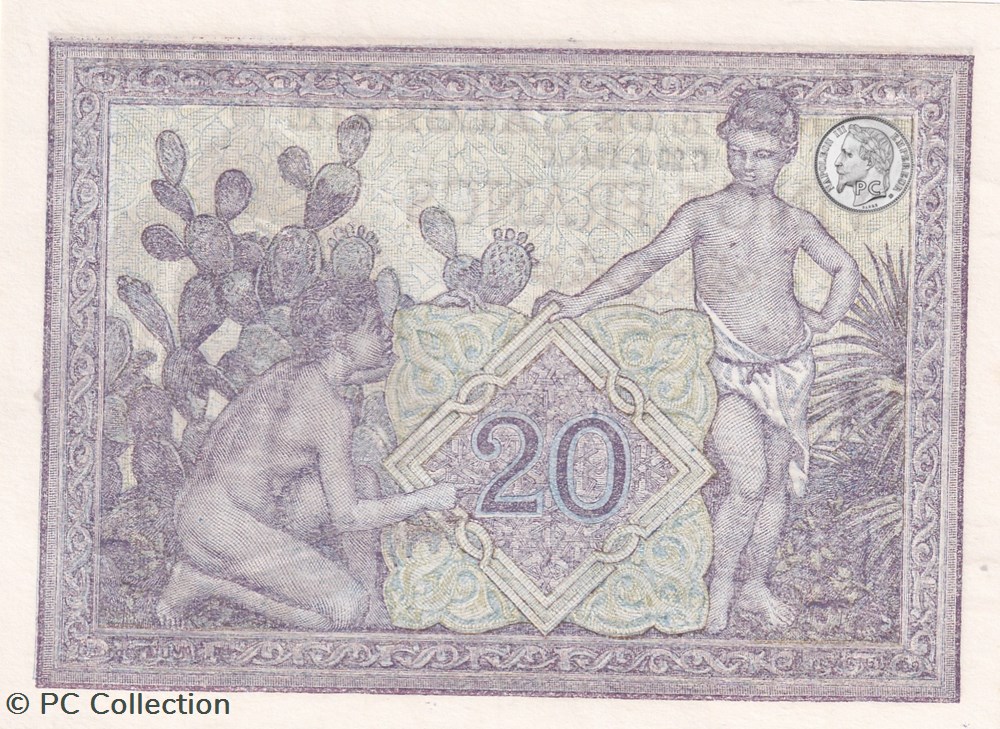 1944 Pick-92b.1 20 Franc algérien Unc billets afrique 1944 pick 92b 1 20 franc algerien unc