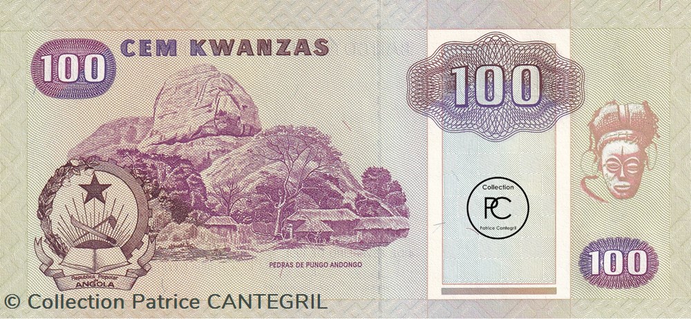 1991 Pick126a 100 Kz - Kwanza angolais Unc billets afrique 1991 pick126a 100 kz kwanza angolais unc