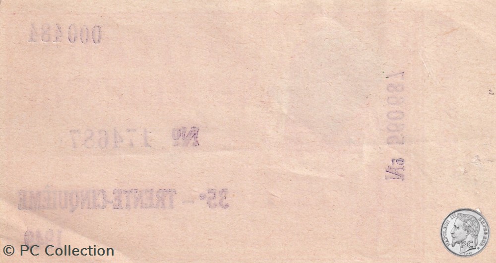 billets afrique loterie algerienne 1 10eme 35eme tranche 1949