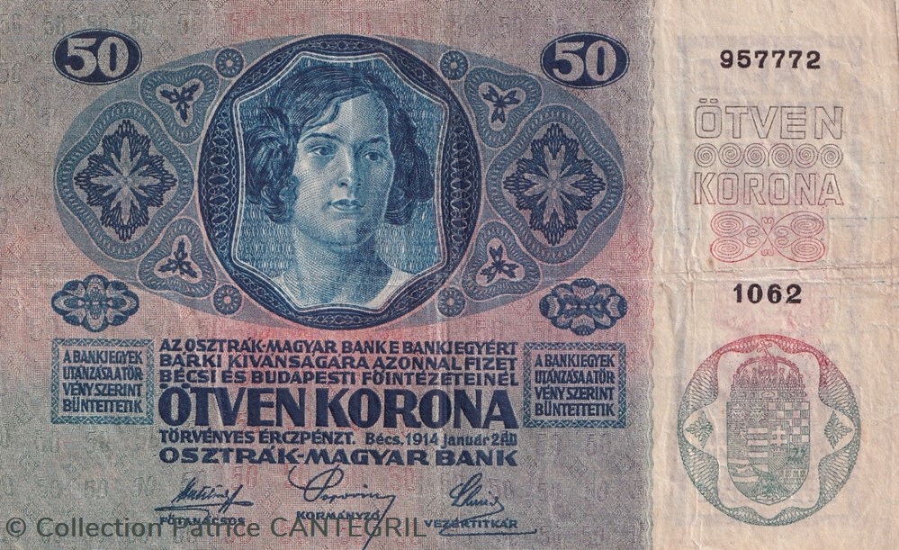 1914 Pick 15 50 Kronen TTB surcharge rouge rare billets europe autriche 1914 pick 15 50 kronen ttb surcharge rouge rare