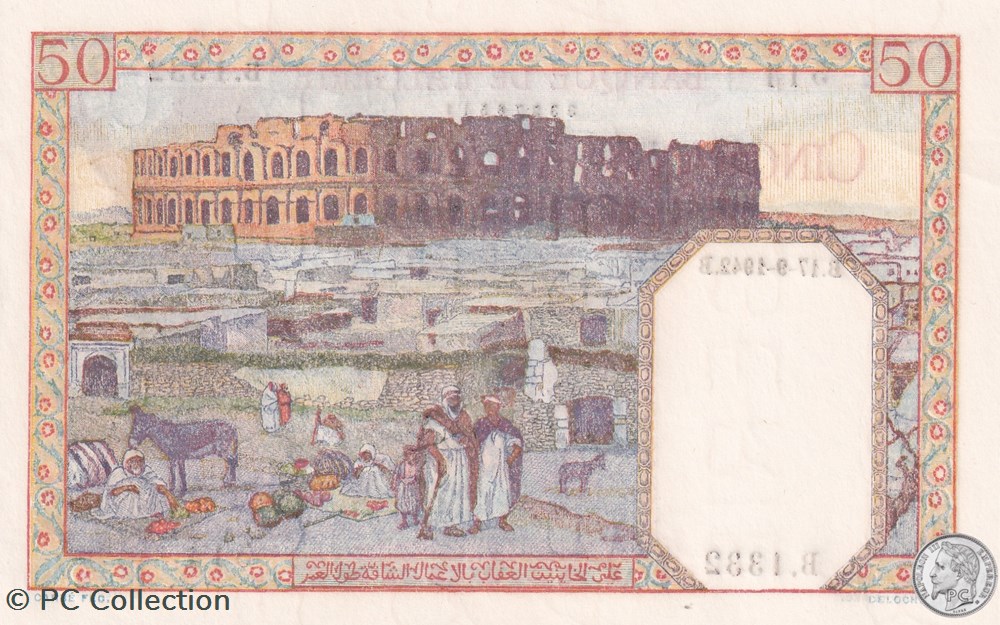 1942 Pick84 50 Franc algérien 511 Unc billets afrique 1942 pick84 50 franc algerien 511 unc