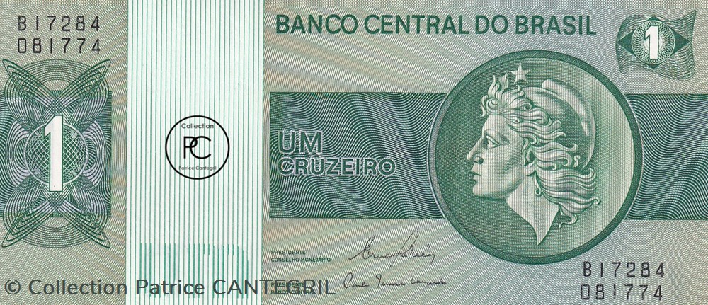 1980 Pick191Аc 1 Cruzeiro brésilien Unc billets amerique du sud 1980 pick191 c 1 cruzeiro bresilien unc