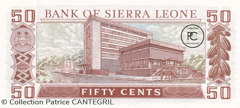 1984 Pick4e 50 Cent sierra-léonais Unc billets afrique leone 1984 pick4e 50 cent sierra leonais unc