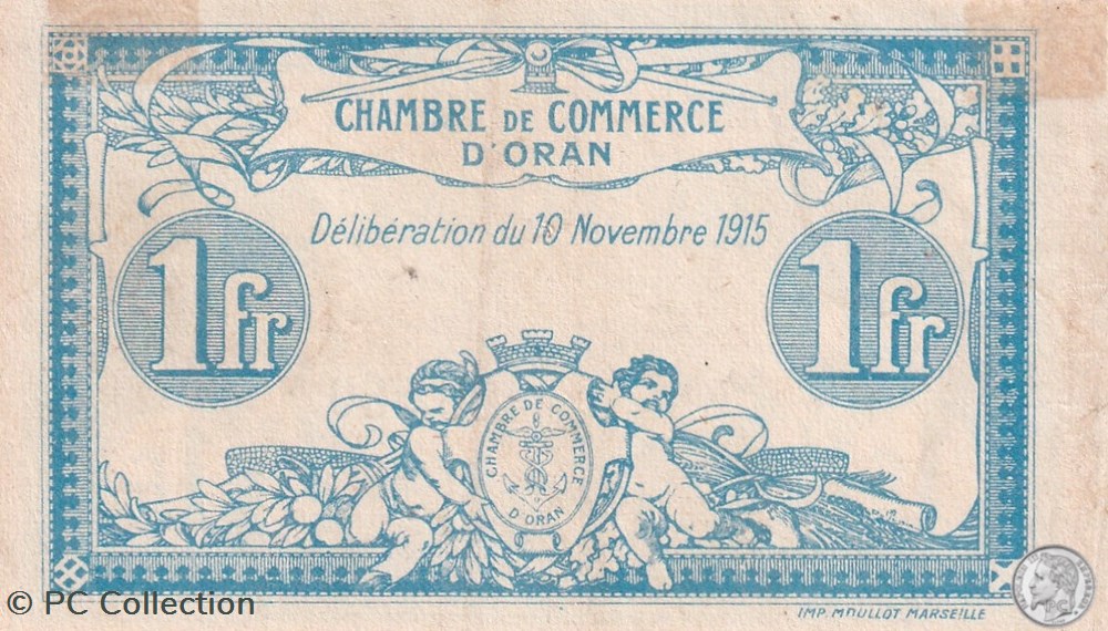 141-8-10/11/1915 Oran 1 Franc Série I Cdc billets afrique algerie 141 8 10 11 1915 oran 1 franc serie i cdc