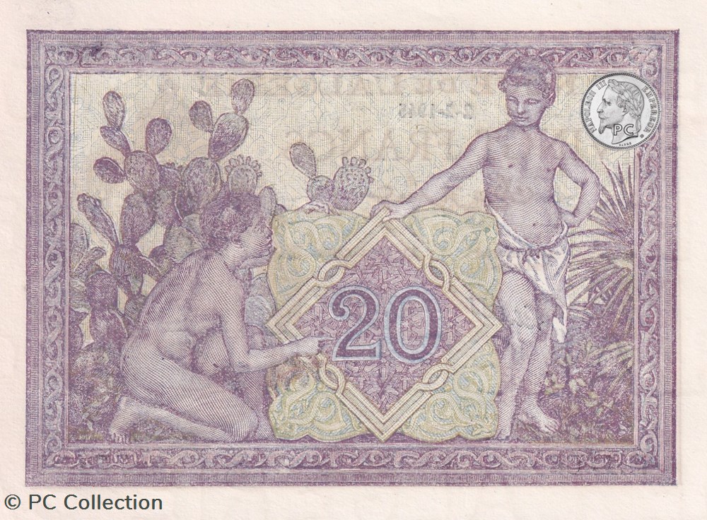 1945 Pick92b.3 20 Franc algérien 731 Unc billets afrique 1945 pick92b 3 20 franc algerien 731 unc