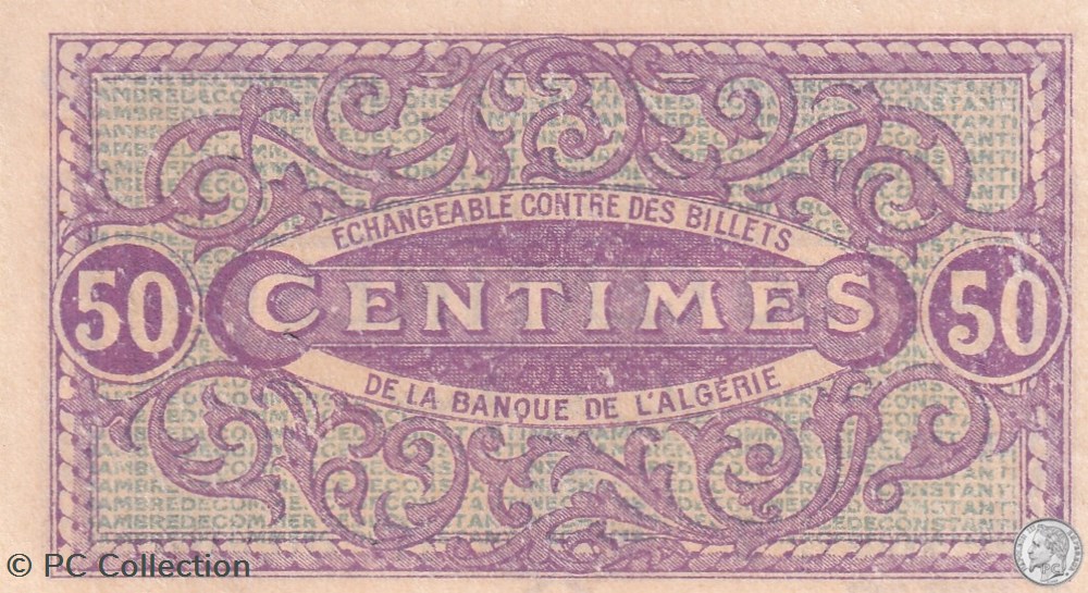 140-21- 3/11/1919 Constantine 50 Centimes Cdc Séries C2 billets afrique algerie 140 21 3 11 1919 constantine 50 centimes cdc series c2