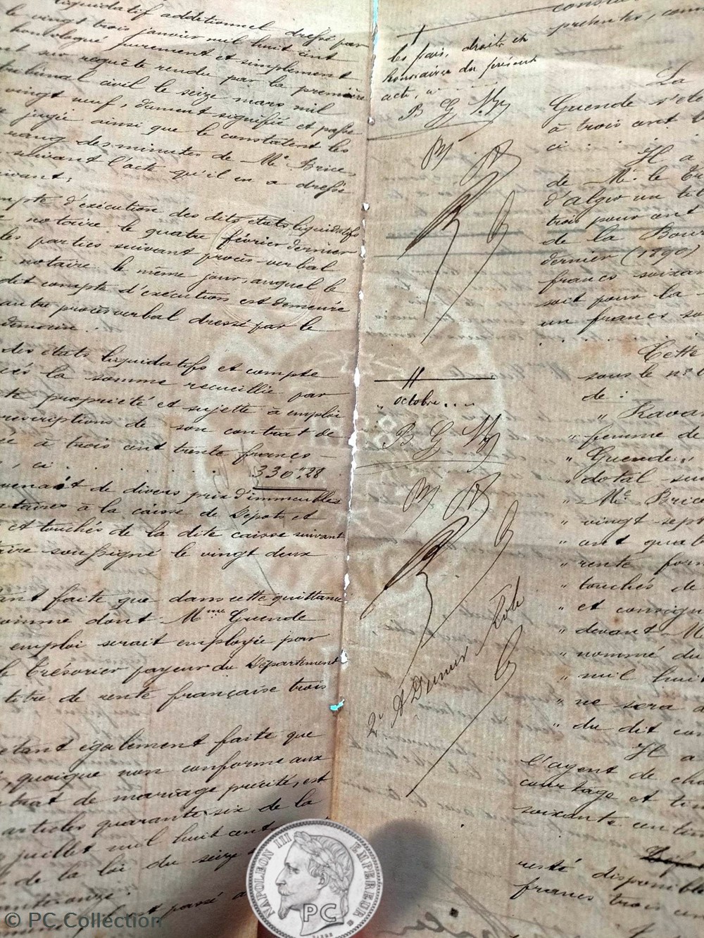 documents anciens acte notaire alger 16 avril 1890