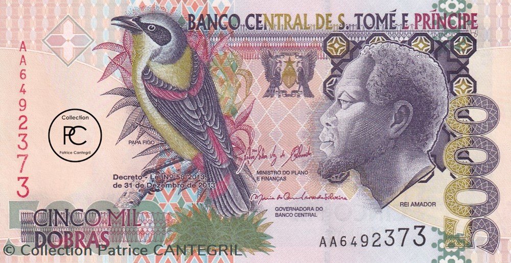 2013 Pick65d 5 000 Db - Dobra santoméen Unc billets afrique sao et principe 2013 pick65d 5 000 db dobra santomeen unc