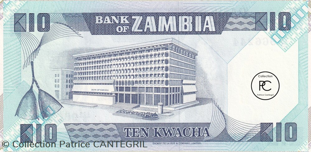 1986 Pick26e 10 ZK - Kwacha zambien Unc billets afrique 1986 pick26e 10 zk kwacha zambien unc