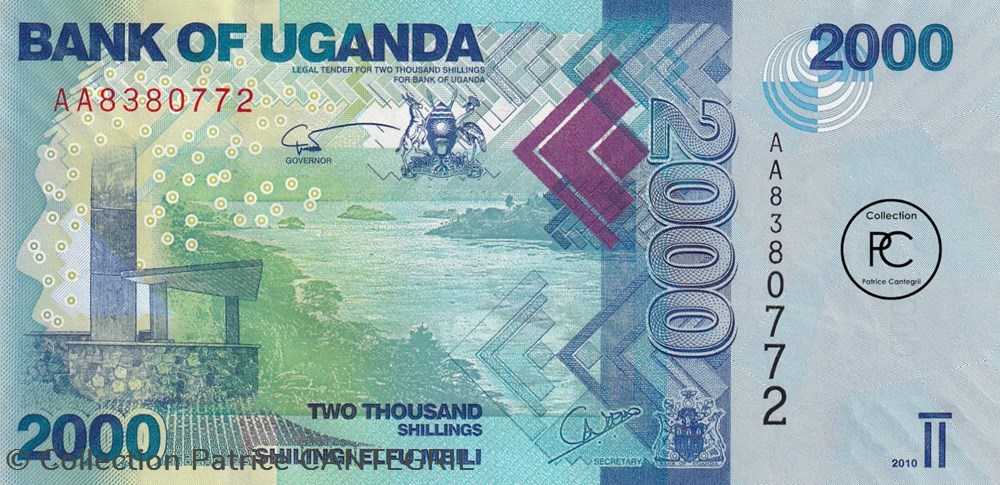 billets afrique 2010 pick50a 2 000 sh shilling ougandais unc