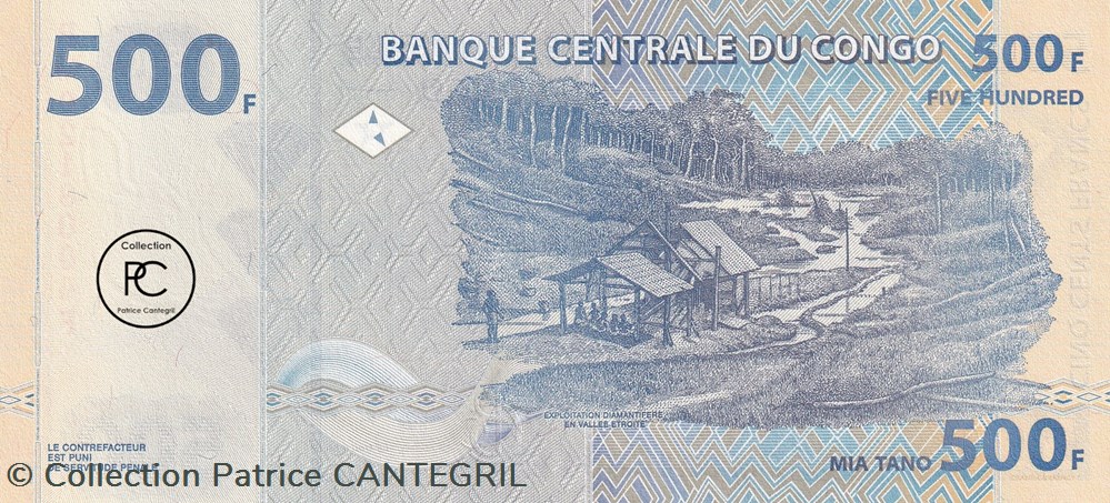 2020 Pick96 500 FC - Franc congolais Unc billets afrique republique du 2020 pick96 500 fc franc congolais unc