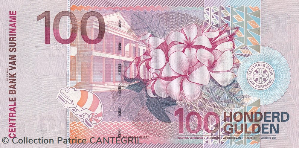 100 Gulden Centrale Bank van Suriname 01.01.2000 Unc Pick 149 billets amerique du sud 100 gulden centrale bank van suriname 01 01 2000 unc pick 149