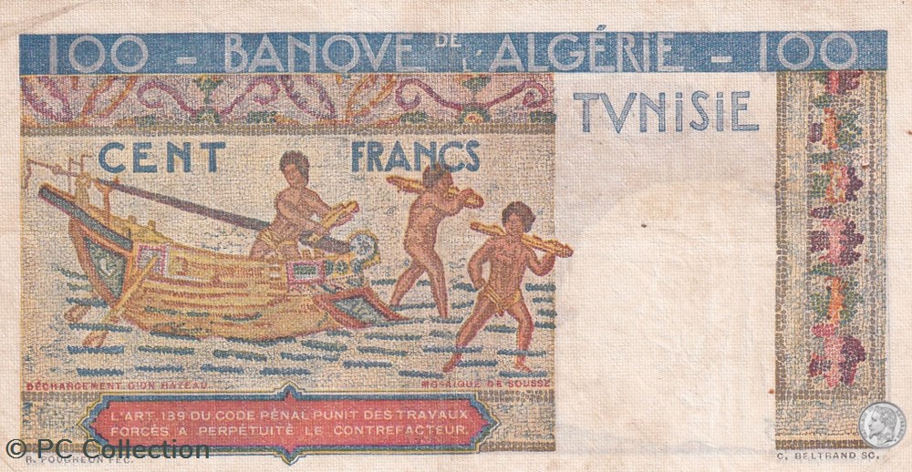 billets afrique algerie 1947 pick 24a 100 francs hermes type 1946 1947