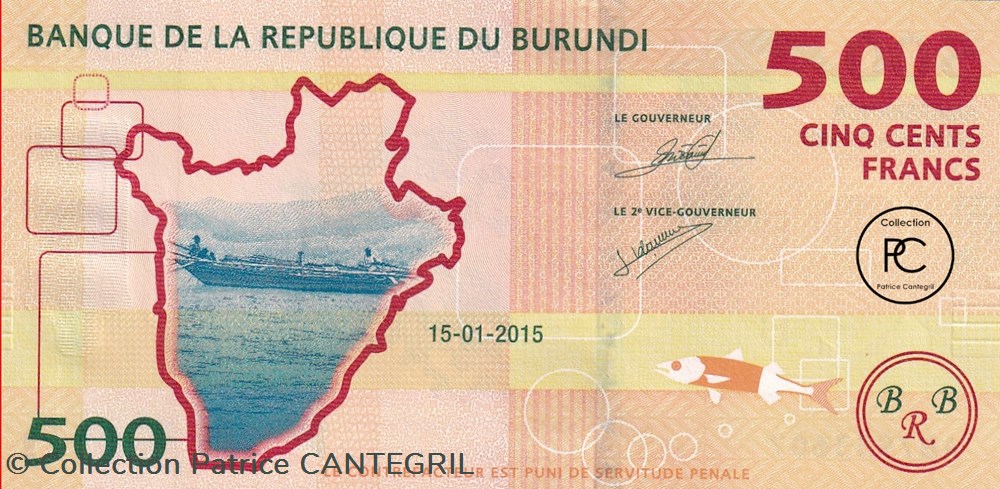 2015 Pick50a 500 FBu - Franc burundais Unc billets afrique burundi 2015 pick50a 500 fbu franc burundais unc