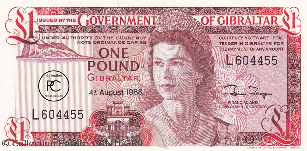 billets europe 1988 pick20e 1 livre de gibraltar unc 2