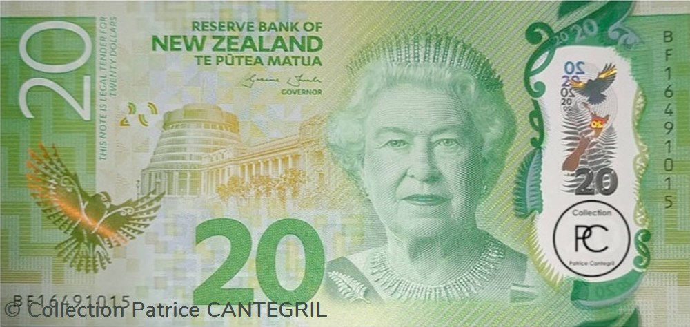 2016 Pick193a 20 $ - Dollar néo-zèlandais Unc billets oceanie nouvelle zelande 2016 pick193a 20 dollar neo zelandais unc