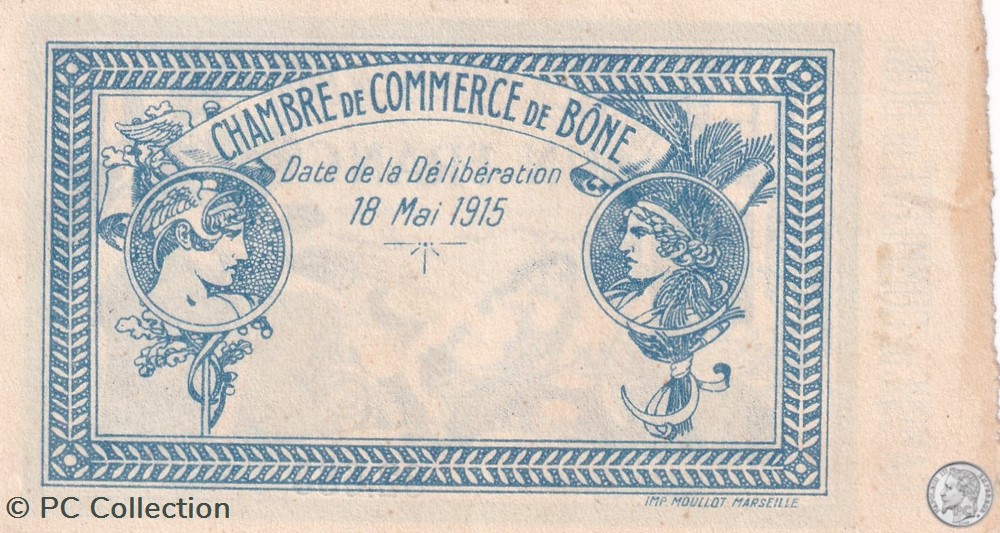 138-3- 18/5/1915 Bône 1 Franc Série B billets afrique algerie 138 3 18 5 1915 bone 1 franc serie b