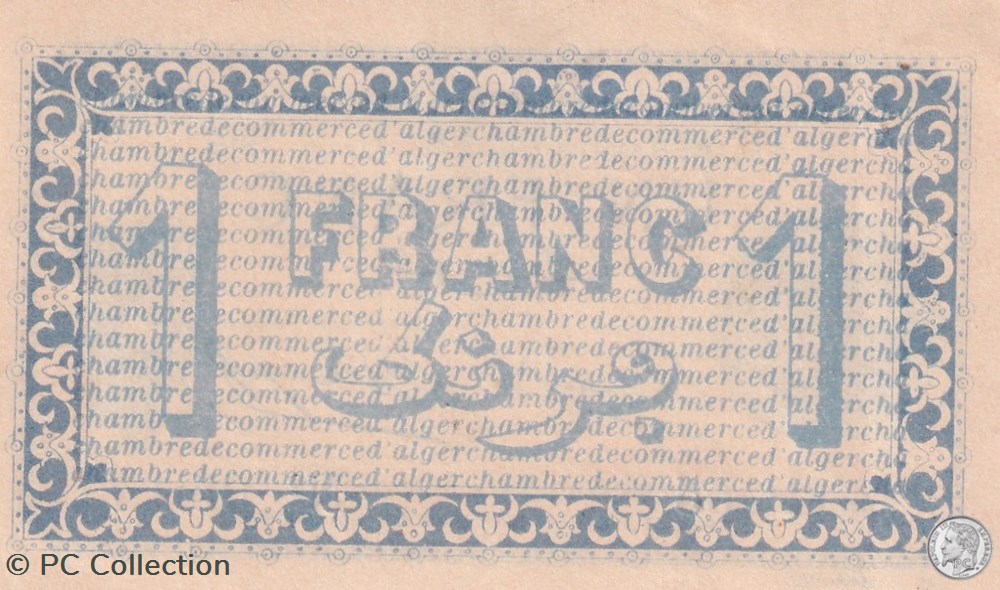 137-12-25/6/1919 Alger 1 Franc Cdc.(2) billets afrique algerie 137 12 25 6 1919 alger 1 franc cdc 2