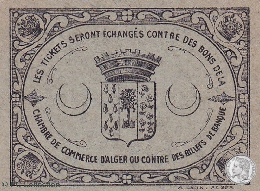 BLIDA 1 - Gris - 0,05 franc 1916 billets afrique algerie blida 1 gris 0 05 franc 1916
