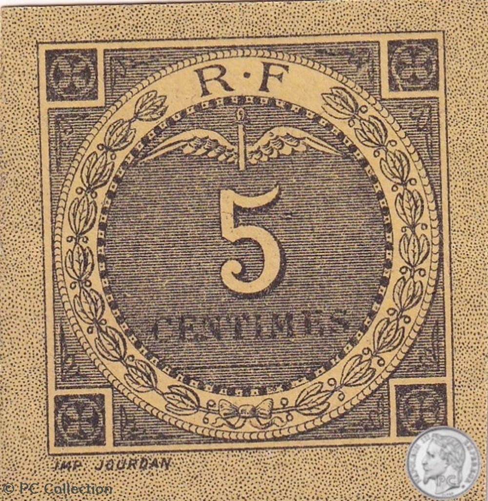 billets afrique algerie 139 9 1916 bougie setif 5 centimes jaune