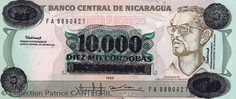 1985 Pick 158 10.000 Córdobas Banco Central de Nicaragua Unc billets amerique centrale et caraibes 1985 pick 158 10 000 cordobas banco central de nicaragua unc