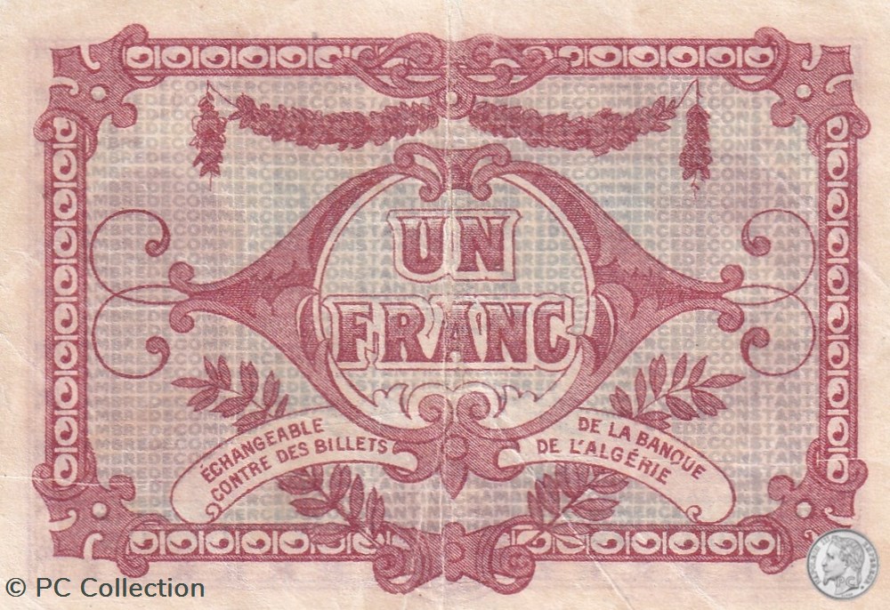 billets afrique algerie 140 24 13 4 1920 constantine 1 franc cdc series d36