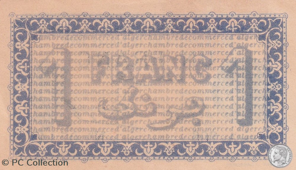 billets afrique algerie 137 15 13 7 1920 alger 1 franc cdc 2