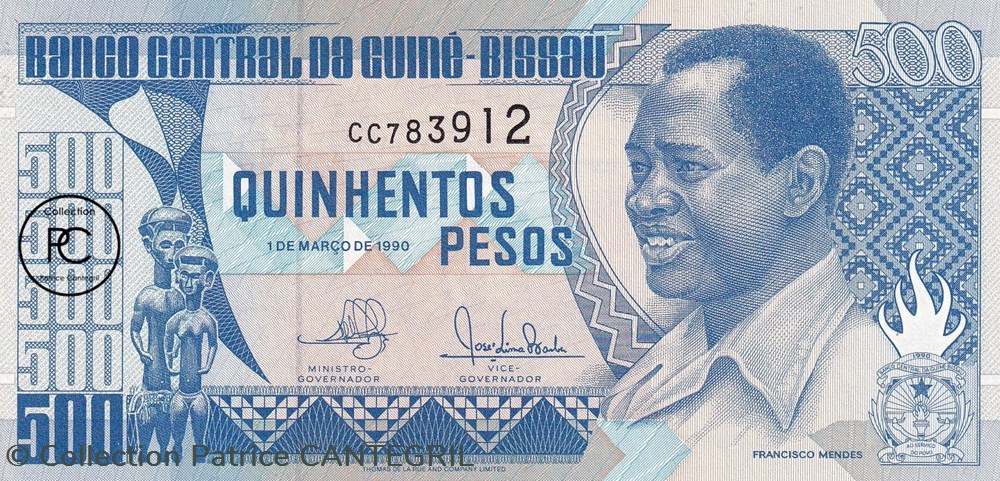 1990 Pick12 500 Peso de Guinée-Bissau Unc billets afrique 1990 pick12 500 peso de guinee bissau unc