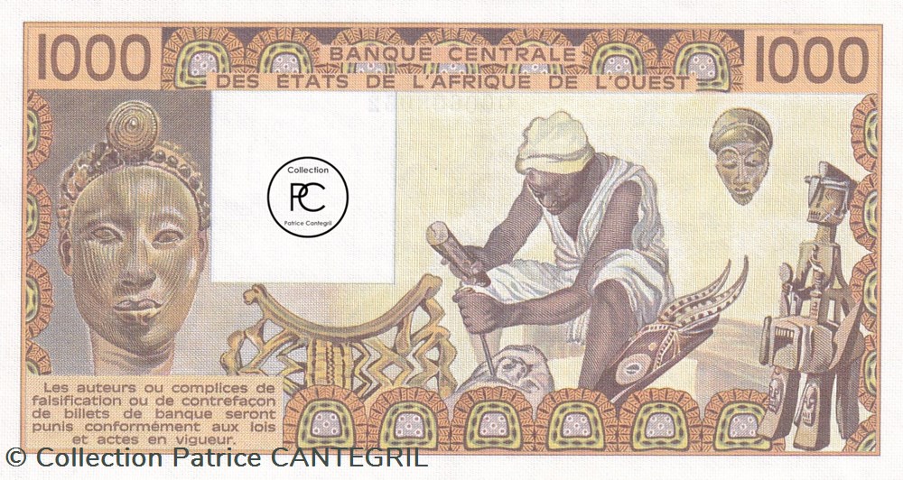 1981 Pick707 Kb 1 000 CFA - Franc CFA Unc billets afrique de l ouest 1981 pick707 kb 1 000 cfa franc cfa unc
