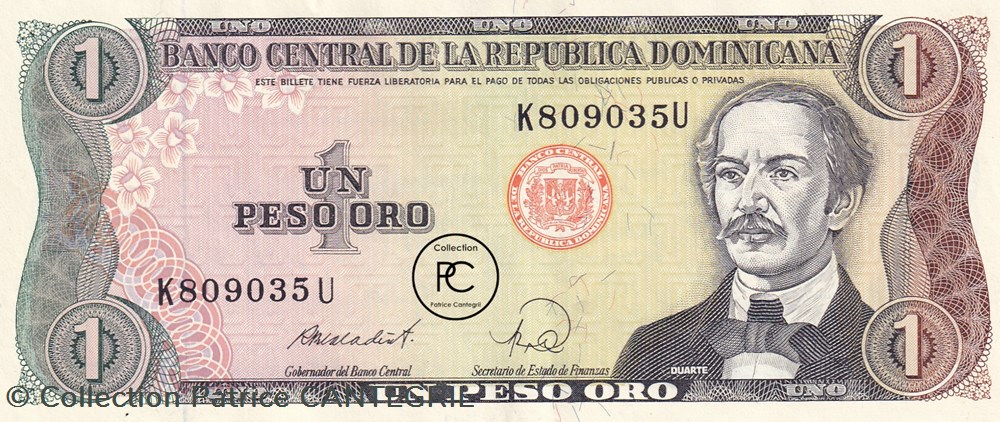 1 Peso Oro Banco Central de la República Dominicana 1988 Unc Pick 126c billets amerique centrale et caraibes republique dominicaine 1 peso oro banco central de la republica dominicana 1988 unc pick 126c