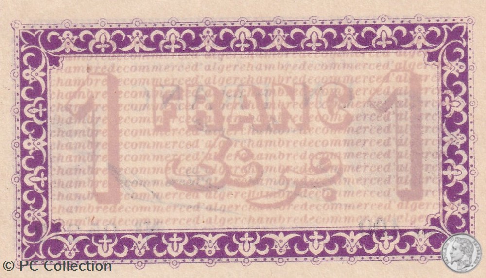 137-1 -3/9/1914 Alger 1 Franc Cdc. (7) billets afrique algerie 137 1 3 9 1914 alger 1 franc cdc 7