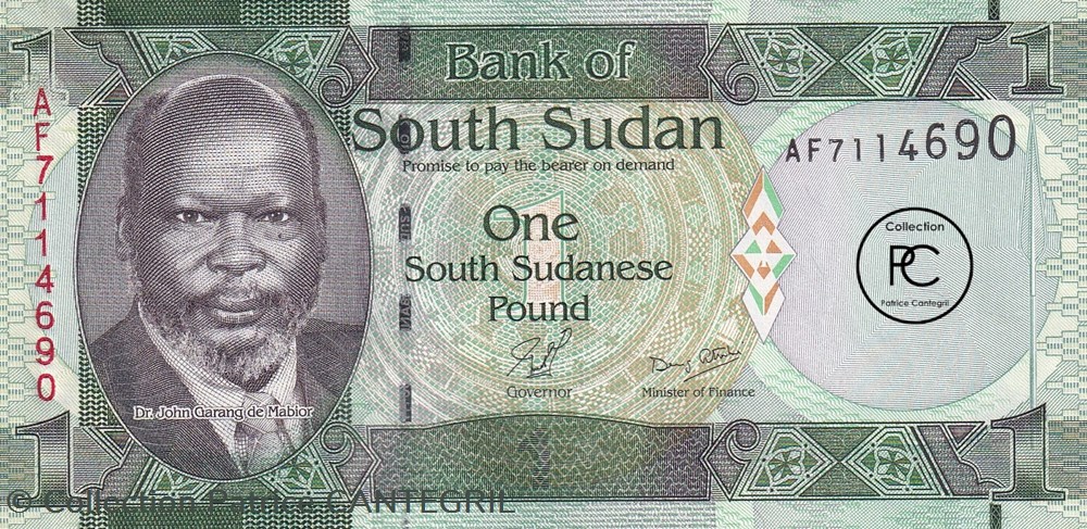 2011 Pick5 1 £ - Livre sud-soudanaise Unc billets afrique 2011 pick5 1 livre sud soudanaise unc