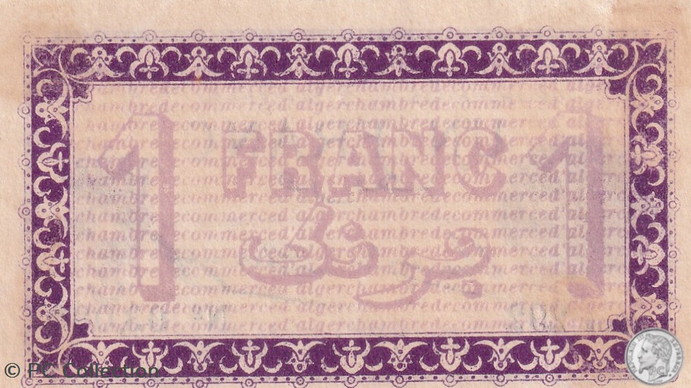 137-1 -3/9/1914 Alger 1 Franc Cdc. (5) billets afrique algerie 137 1 3 9 1914 alger 1 franc cdc 5