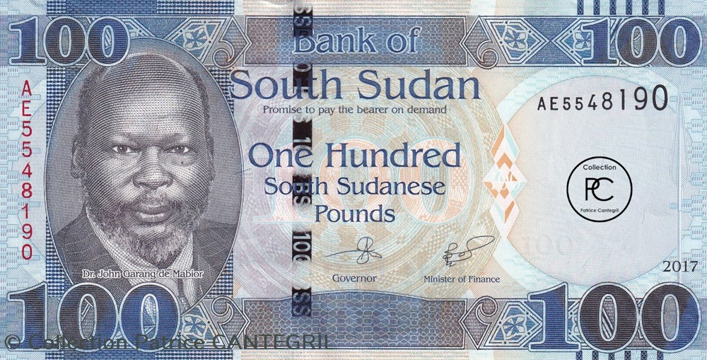 2017 Pick15c 100 £ - Livre sud-soudanaise Unc billets afrique 2017 pick15c 100 livre sud soudanaise unc