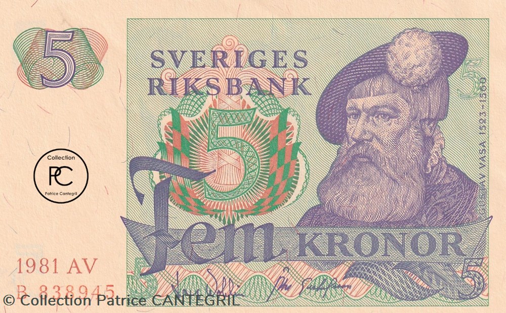 1981 Pick 51d 5 Kronor Sveriges Riksbank Unc billets europe suede 1981 pick 51d 5 kronor sveriges riksbank unc