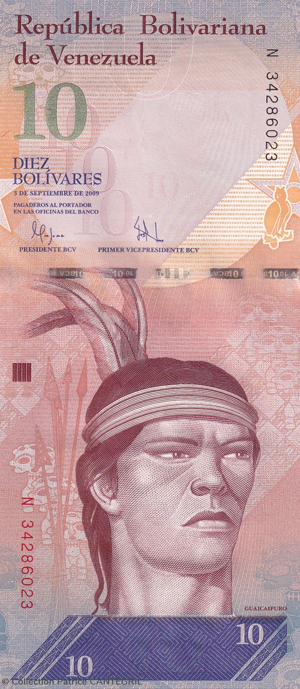 10 Bolívares Banco Central de Venezuela 03.09.2009 Unc Pick 90b billets amerique du sud 10 bolivares banco central de venezuela 03 09 2009 unc pick 90b