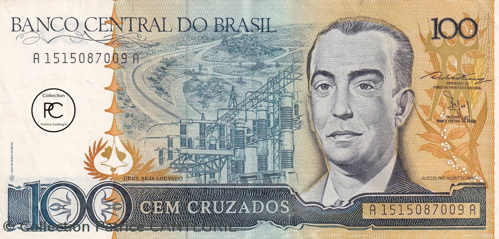 1987 Pick211b 100 Cruzado brésilien Unc billets amerique du sud 1987 pick211b 100 cruzado bresilien unc