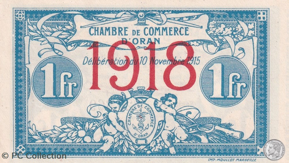 141-20-10/11/1915 Oran 1 Franc Série III Cdc billets afrique algerie 141 20 10 11 1915 oran 1 franc serie iii cdc