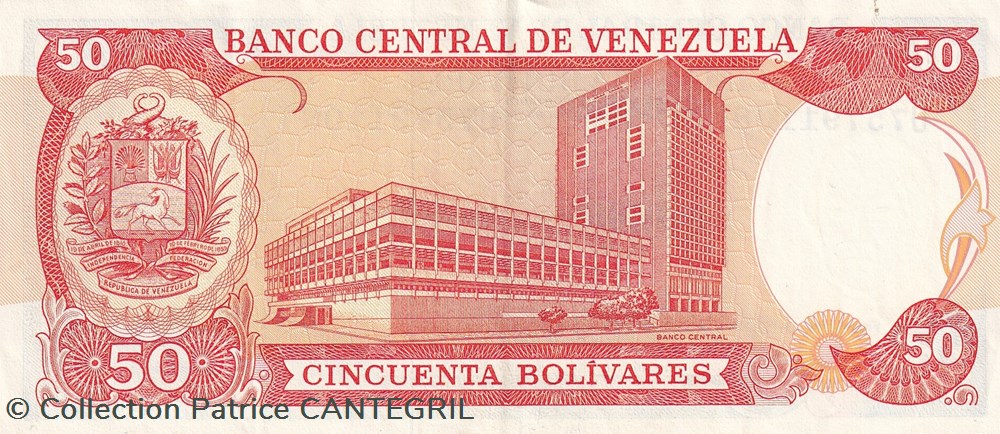 50 Bolívares Banco Central de Venezuela 05.02.1998 Unc Pick 65f billets amerique du sud 50 bolivares banco central de venezuela 05 02 1998 unc pick 65f