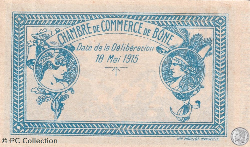 138-3- 18/5/1915 Bône 1 Franc Série C billets afrique algerie 138 3 18 5 1915 bone 1 franc serie c