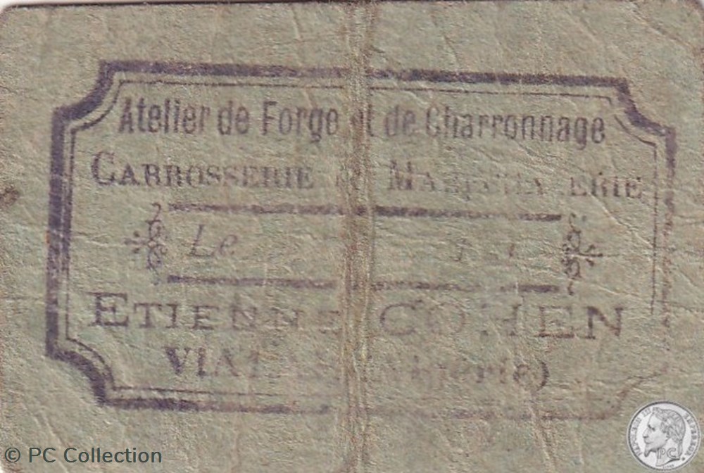 VIALAR Ticket Carton Vert 0,5 Cts Etienne COHEN Vialar billets afrique algerie vialar ticket carton vert 0 5 cts etienne cohen vialar