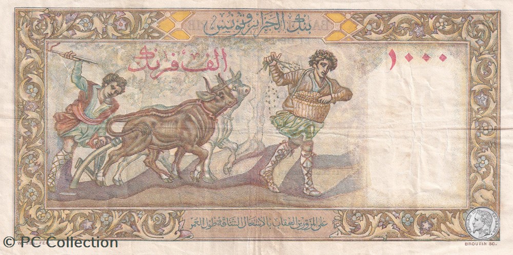 1958 Pick 107 418 1.000 Francs Banque de l'Algérie et de la Tunisie TTB billets afrique 1958 pick 107 418 1 000 francs banque de algerie et de la tunisie ttb