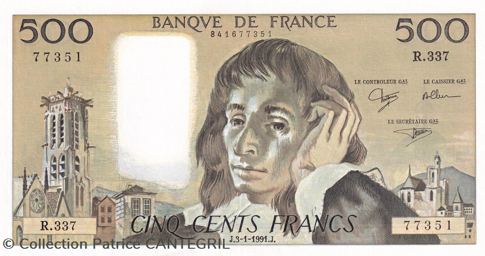 500 Francs Pascal 3.1.1991 R.337 Neuf billets europe france 500 francs pascal 3 1 1991 r 337 neuf