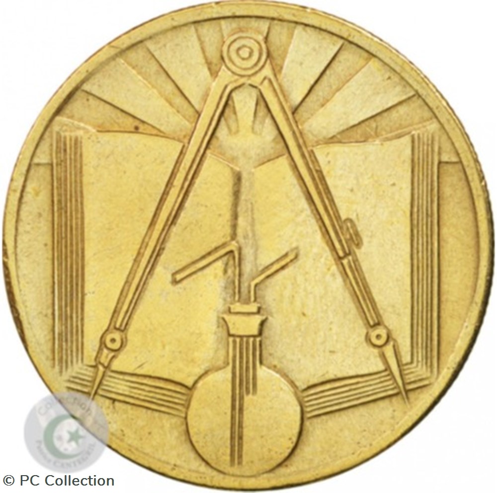 monnaies monde km 102 1973 50 centimes sciences algerie 2