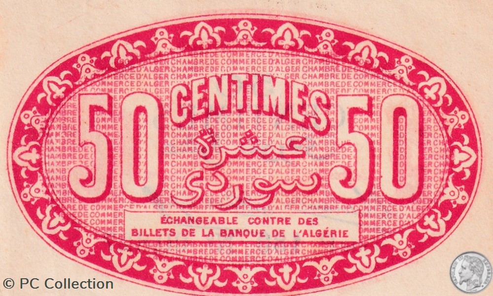 137-11-25/6/1919 Alger 50 cts Cdc.(3) billets afrique algerie 137 11 25 6 1919 alger 50 cts cdc 3