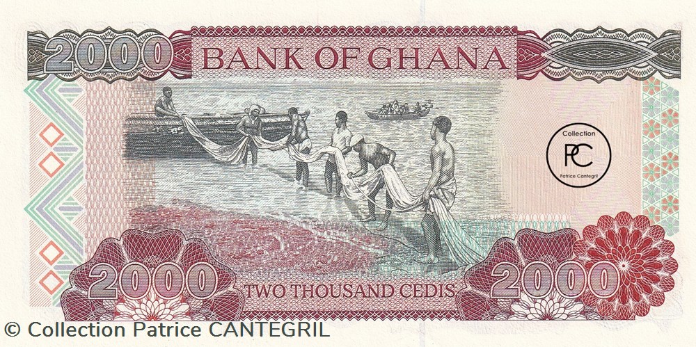 1996 Pick33a 2 000 GH₵ - Cedi ghanéen Unc billets afrique ghana 1996 pick33a 2 000 gh cedi ghaneen unc